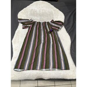 New Anna Apparel Women's Beachy Stripe Dress Size‎ Large